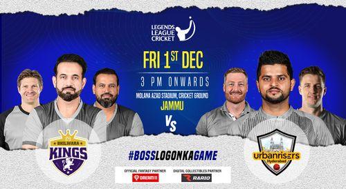 LLC T20 - Bhilwara Kings vs Urbanrisers Hyderabad, Jammu 2023