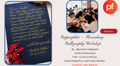 Copperplate + Flourishing Calligraphy workshop