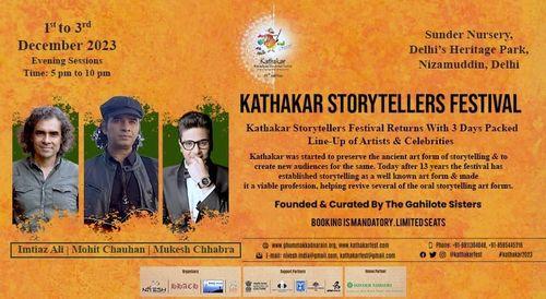 Kathakar Storytellers Festival - Packed Line Up - Mohit Chauhan, Imtiaz Ali, Mukesh Chhabra &amp; More